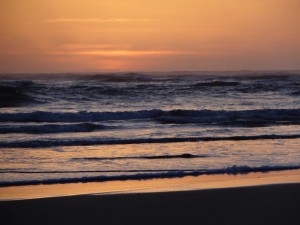 Beach Sunset After a Sunny Day