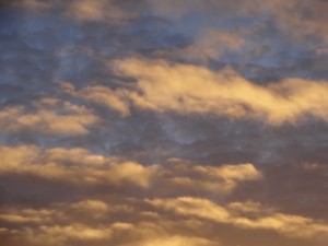 blue & gold clouds